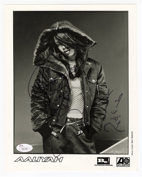 Aaliyah Signed & Inscribed Promotional Photograph (JSA)