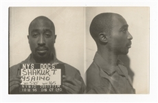 Tupac Shakur Original Prison Mugshot Photograph