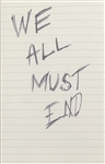 XXXTentacion Handwritten "WE ALL MUST END" Notebook Page (Manager Provenance)