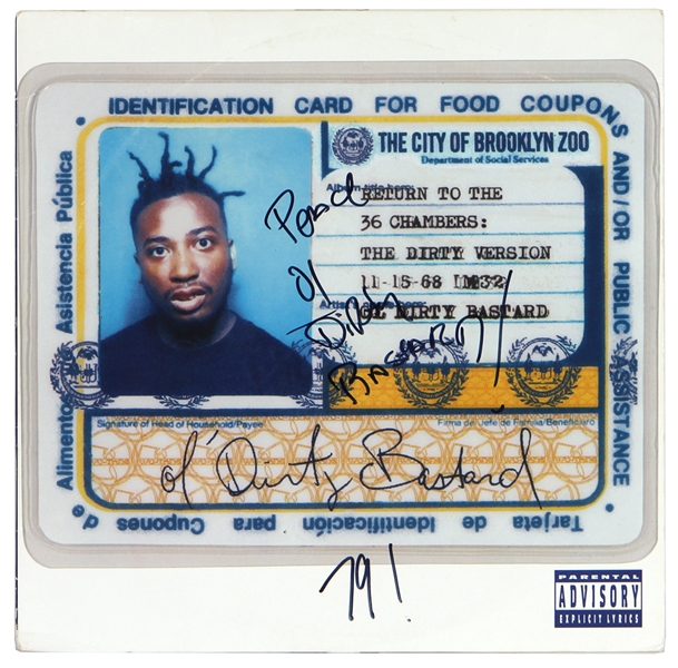 Ol Dirty Bastard Signed and Inscribed "Return to the 36 Chambers: The Dirty Version" (JSA) 