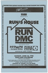 Run-D.M.C. Vintage Concert Poster from Oakland Coliseum Arena, Jun 26, 1988 at Wolfgangs