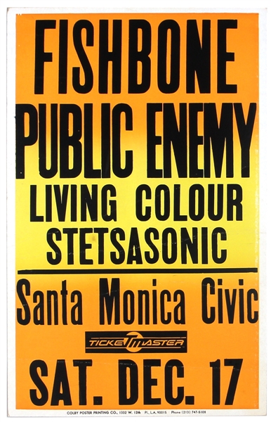 Vintage Public Enemy Concert Poster