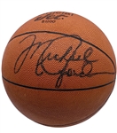 1986 Michael Jordan "Just Say No" Rookie Era Signed Basketball with Photograph from Signing (JSA)