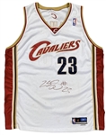 2003-04 LeBron James Cleveland Cavaliers Rookie Signed Game Issued Jersey (JSA)