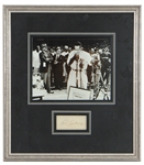Lot of 2 Framed Yankees Legends Autograph Display (Gehrig)