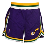 Utah Jazz Game Used Shorts with Stripes (Player Number 35)