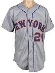 1973 Willie Mays New York Mets Game Worn/Game Issued & Signed Road Jersey (JSA)