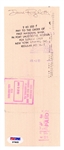 Dave Righetti Signed 1980 New York Yankees Payroll Check (PSA/DNA)