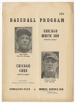 Original 1948 Chicago Cubs vs. Chicago White Sox Baseball Program