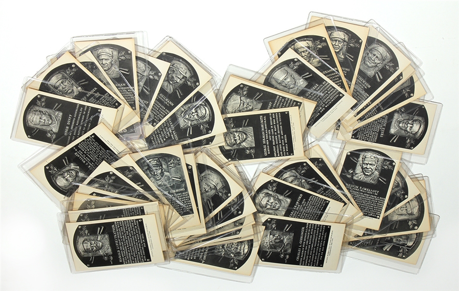 Incredible Collection of "Black and White" Hall of Fame Plaque Postcards (51)