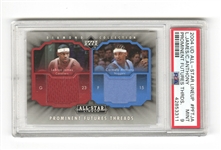 2004 Upper Deck All-Star Lineup #PFTJA LeBron James/Carmelo Anthony Dual Patch PSA 9