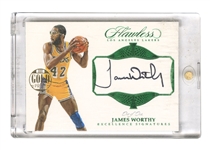 2016-17 Flawless Gold Proof #EX-JWO James Worthy Excellence Signatures Emerald (#1/1)
