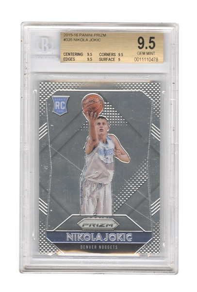 2015-16 Prizm #335 Nikola Jokic Rookie Card BGS 9.5