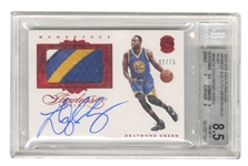 2015-16 Flawless #MM-DG Draymond Green Momentous Patch-Auto Ruby (#02/15) BGS 8.5