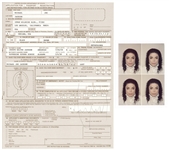 Michael Jackson Signed Original Last Passport Application with Passport Photos (REAL)