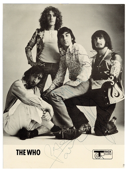 The Who Vintage Signed Promotional 8x10 Photograph with Keith Moon (JSA & REAL)