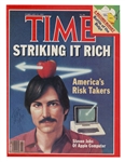 Steve Jobs Signed Time Magazine Cover Finest Example Known (JSA)