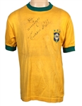 Pelé Historic Signed and National Match Worn Jersey on 10/6/1976 Last National Game (MEARS & JSA)