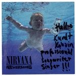 Kurt Cobain Signed Nirvana "Nevermind" CD with Incredible Handwritten Message "Kurdt Cobain Professional Songwriter Singer" (REAL)