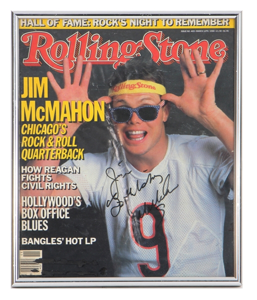 Jim McMahon Signed "Rolling Stone" Magazine