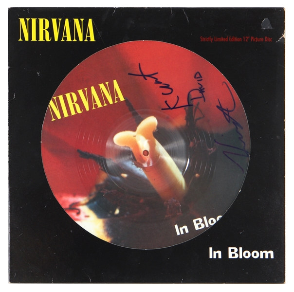Nirvana Band Signed "In Bloom" Picture Disc (Beckett)