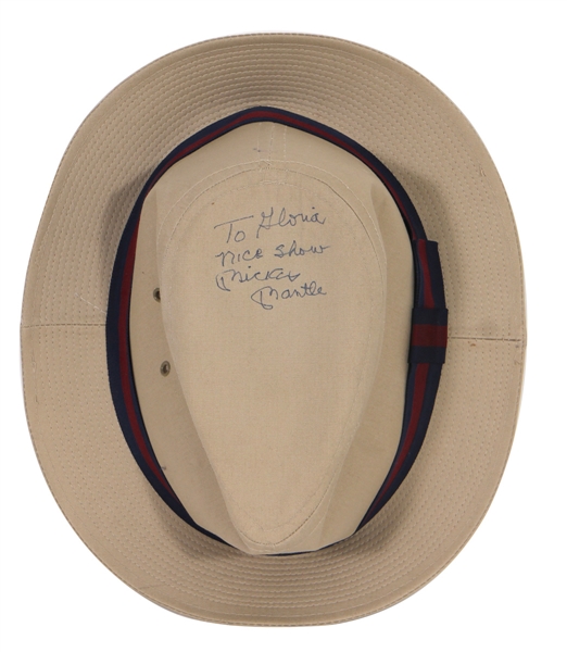 Mickey Mantle Owned and Worn Signed & Inscribed Hat (JSA & Mickey Mantle Museum)