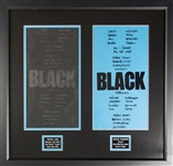 Pearl Jam Eddie Vedder Handwritten “Black” Lyrics for T-Shirt with Test Print (REAL)