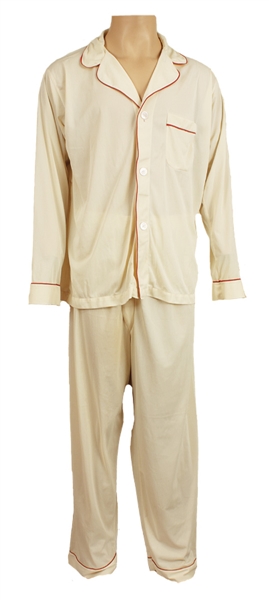 Elvis Presley Owned & Worn Iconic Ivory Munsingwear Pajamas