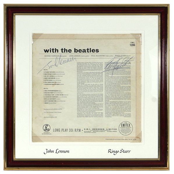 John Lennon & Ringo Starr 1963 Signed "With the Beatles" Album (Caiazzo)