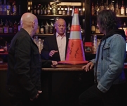 AC/DC Angus Young & Stevie Young Signed “Rock or Bust” Tour Bus Traffic Cone - Appeared in Rock n Roll Rarities Special Lost Footage - Episode One (JSA) 