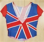 Britney Spears Owned & Worn Custom Call Me Britney Union Jack Top