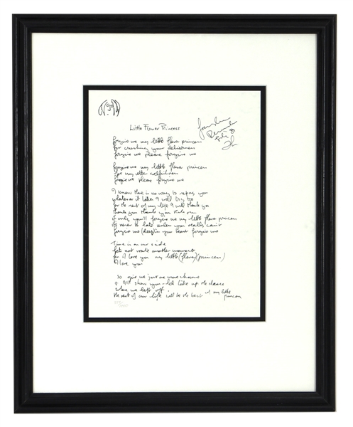 John Lennon Original "Little Flower Princess" Limited Edition Plate Signed Serigraph