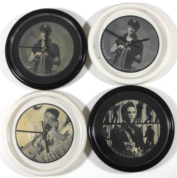 Elvis Presley "Rare Interview Promotion" Original Vintage Wall Clocks