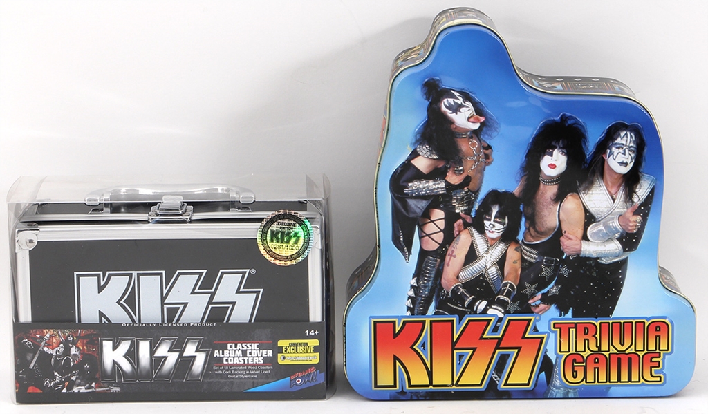 KISS Collectible Album Cover Coasters and Trivia Game