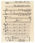 Frank Zappa Handwritten Original "200 Motels"/"The Restaurant Scene" Score
