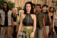 Katy Perry MTV Video Music Awards Promo Video & Interview Worn Black Leather Cross Crop Top (Photo-Matched)