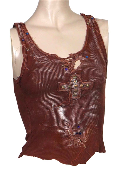 Shakira Stage Worn Custom Made Tank Top T-Shirt From 2002 “Tour of the Mongoose” (Photo-Matched)