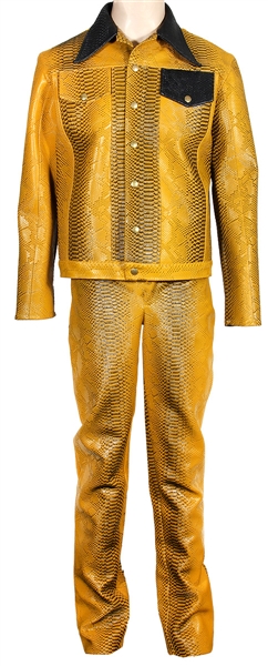Lil Nas X Grammy Nominated Promotion Worn Custom Snakeskin-Style Leather Suit (Photo-Matched)