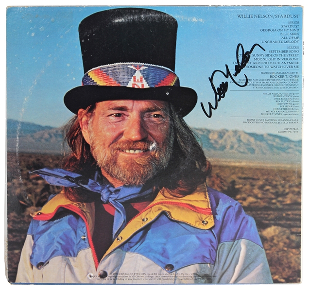 Willie Nelson Signed "Stardust" Album (REAL)