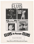 Elvis Presley Vintage Original RCA Elvis Promotional Materials