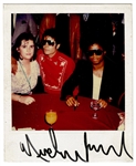 Michael Jackson Signed Original Polaroid Photograph with Randy Jackson Signature on Verso (REAL)