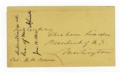 Abraham Lincoln Signed & Inscribed Free Frank (JSA)