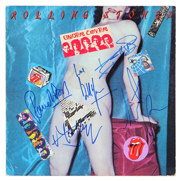 The Rolling Stones Band Signed "Undercover" Album (JSA & REAL)