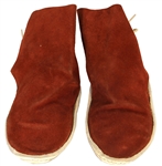 Jimi Hendrix Owned & Worn Orange Suede Moccasin-Boots 
