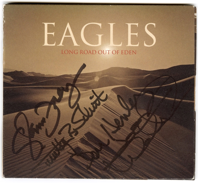 The Eagles Signed “Long Road Out of Eden” CD Cover (JSA)