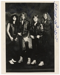 Metallica Band Signed Promotional Photograph with Cliff Burton Incredibly Rare (REAL)