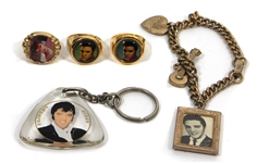 Elvis Presley Vintage Promotional  Rings and Keychain