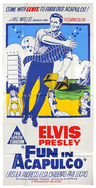 Elvis Presley "Fun In Acapulco" Vintage Original Movie Poster