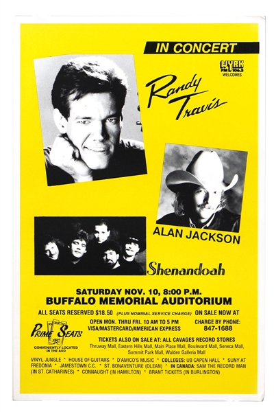 Randy Travis Original Vintage Concert Poster