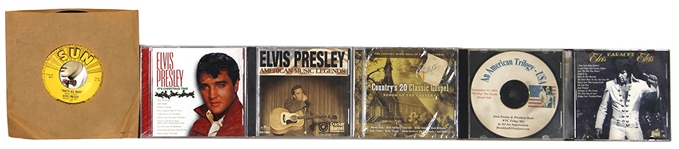 Elvis Presley  "Thats All Right" Sun Records 45 and Collection of CDs
